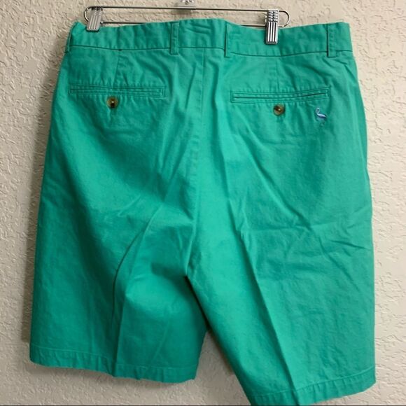 TailorByrd Moss Green Flat‎ Front Twill Shorts  - Size 36 - Picture 4 of 6